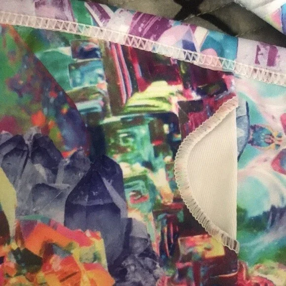 BlackMilk Sports Bra Top Crystals Pattern sz L - Picture 12 of 16